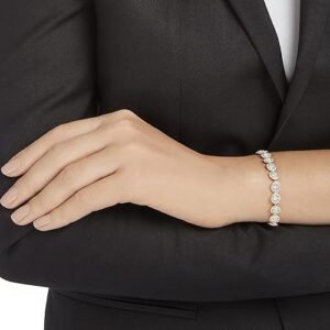 Swarovski Angelic Bracelet – Clear Circle‑Cut Crystals on Rose‑Gold Tone Finish