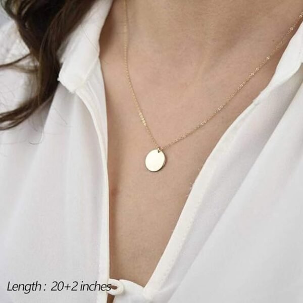 Turandoss 14K Gold Plated Layered Y-Pendant Necklace – Dainty Choker Set - Image 4