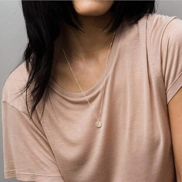 Turandoss 14K Gold Plated Layered Y-Pendant Necklace – Dainty Choker Set - Image 6