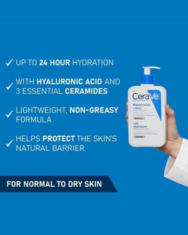 CeraVe Moisturizing Cream for Normal to Dry Skin – IN THREE SIZES – Fragrance-Free - Image 5
